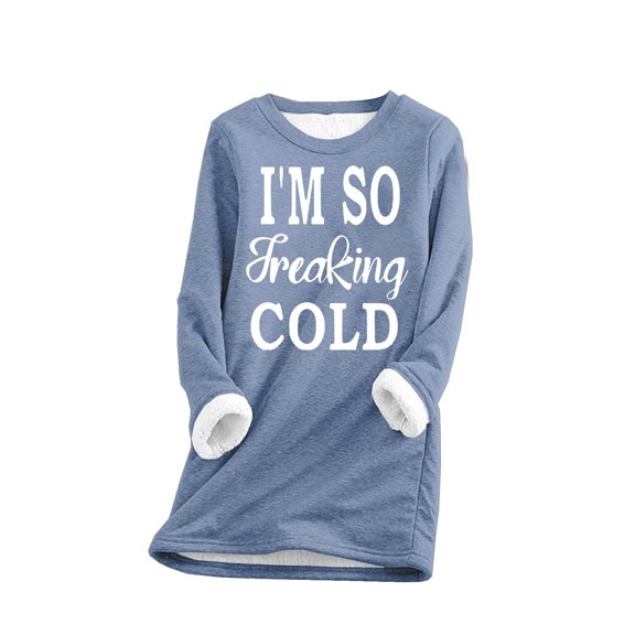 Women’s Fleece Lined Winter Hoodie Oversized Long Sleeve Fuzzy Soft Mid Length Pullover Casual Loose Fit Warm Loungewear Sweatshirt for Cold Weather,Blue,S