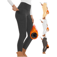 thumbnail image 1 of Women's Fleece Lined Yoga Pants High Waist Thermal Winter Tights Solid Color Tummy Control Leggings with Pockets, 1 of 6