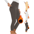 thumbnail image 1 of Women's Fleece Lined Yoga Pants High Waist Thermal Winter Tights Solid Color Tummy Control Leggings with Pockets, 1 of 7