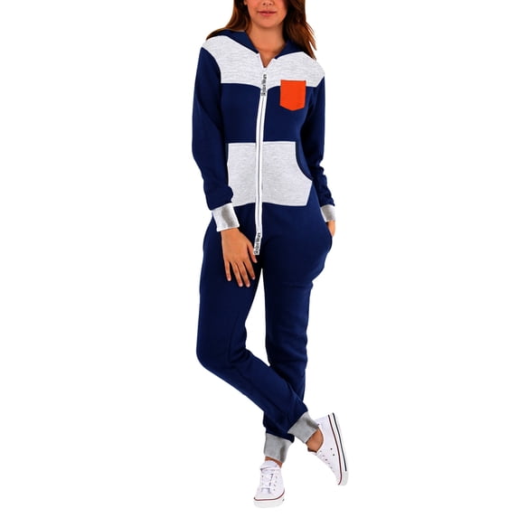 Women's Fleece Non-Footed One Piece Pajamas Sleepwear Adult Pajamas Ladies Union Bodysuit