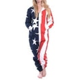 thumbnail image 1 of Women's Fleece Non-Footed One Piece Sleepwear Adult Hooded Pajamas Ladies Bodysuit Jumpsuits, 1 of 1