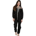 thumbnail image 1 of Women's Fleece Non-Footed One Piece Sleepwear Adult Hooded Pajamas Ladies Bodysuit Jumpsuits, 1 of 3