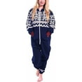 thumbnail image 1 of Women's Fleece Non-Footed One Piece Sleepwear Adult Hooded Pajamas Ladies Bodysuit Jumpsuits, 1 of 2