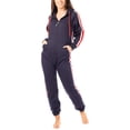 thumbnail image 1 of Women's Fleece Onesie Pajama – Zip-Up Hooded Jumpsuit Loungewear, Unisex One-Piece Sleepwear, 1 of 2