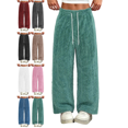 thumbnail image 1 of Women's Fleece Pajama Pants Mid Weight Warm Lounge Bottoms Drawstring Elastic Waist Casual Soft Sleepwear, 1 of 7