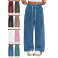 thumbnail image 1 of Women's Fleece Pajama Pants Mid Weight Warm Lounge Bottoms Drawstring Elastic Waist Casual Soft Sleepwear, 1 of 7