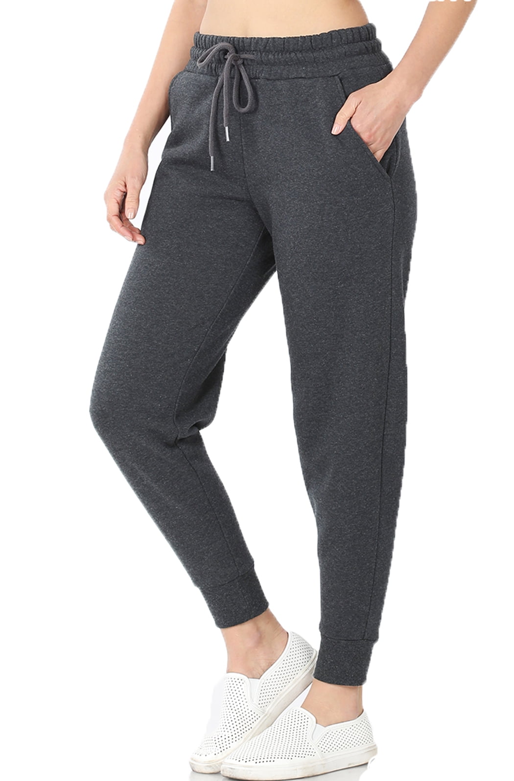Fleece cropped online sweatpants