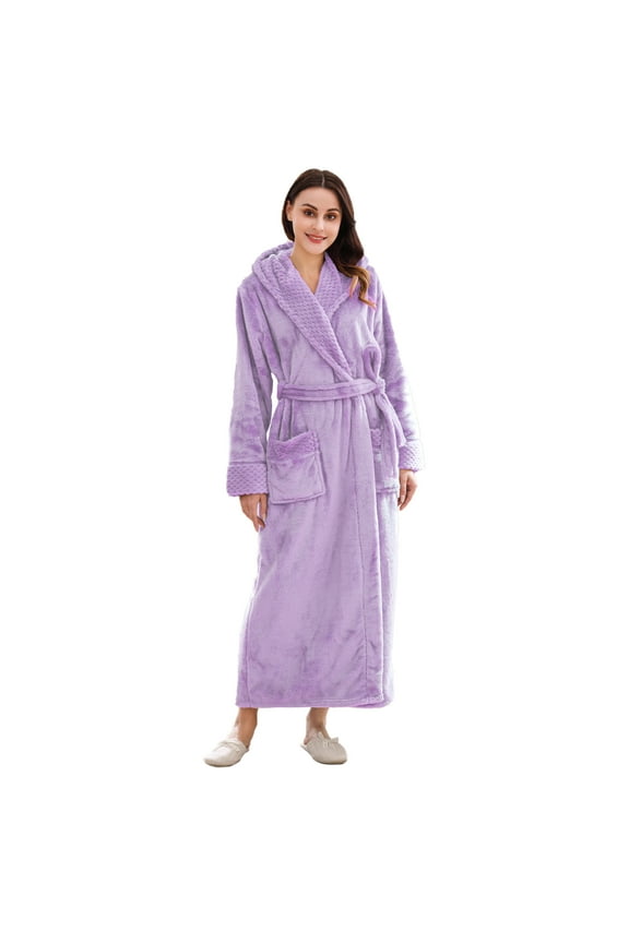 Women's Fleece Robe with Hood RHWN2233
