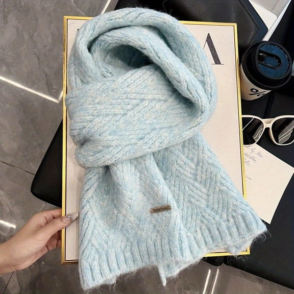 Women's Fleece Scarf, Winter Bohemian Style Soft Wrap for Cold Weather & Casual Wear