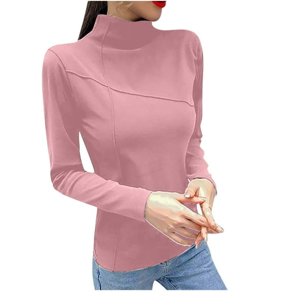 Women's Fleece Thermal Mock Neck Long Sleeve Warm Underwear Shirt/Top Soft Stretchy Fitted Base Layer Shirt
