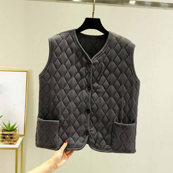 Women's Fleece Vest Sleeveless, Thermal Lined with Pockets and Irregular Hem, Casual Outerwear for Winter Daily Wear, Outdoor Activities and Layering