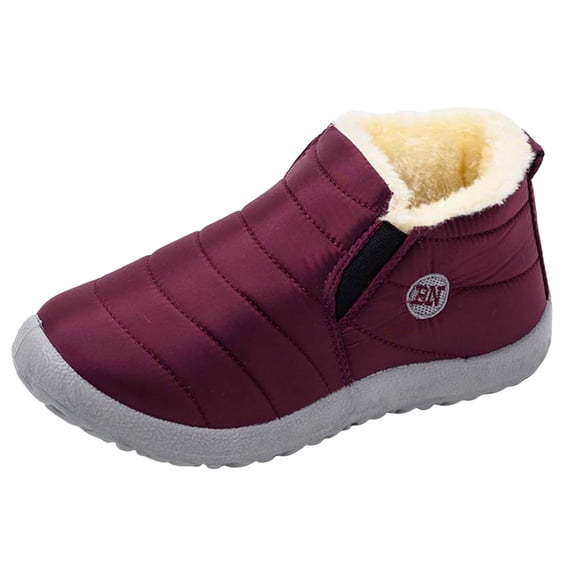 YLYL Winter Snow Boots for Women Warm Fur Lined Anti-slip Waterproof Comfortable Slip on Outdoor Short Boots
