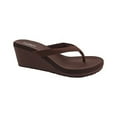 thumbnail image 1 of flojos women's olivia wedge sandal, brown, 6.5-7 m us, 1 of 8
