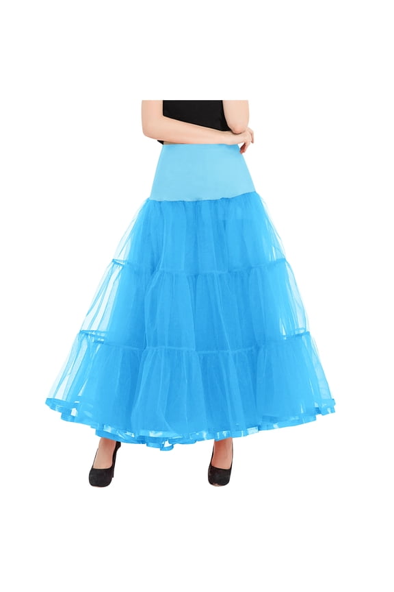 Women's Floor Length Petticoat Wedding Slips Crinoline Underskirt for Prom Evening Wedding Dress