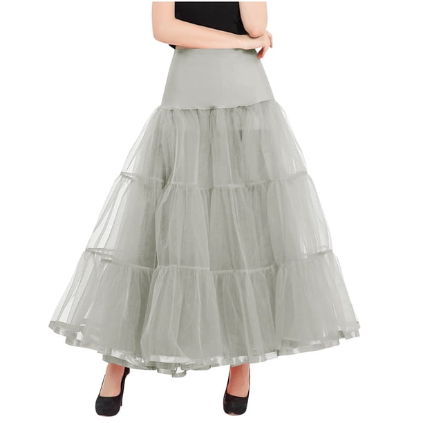 underskirt for bridesmaid dress Women's Floor Length Petticoat Wedding Slips Crinoline Prom Evening Wedding Luxury Satin Colors:Green button down dress mini black christmas party dress 55.12 inch