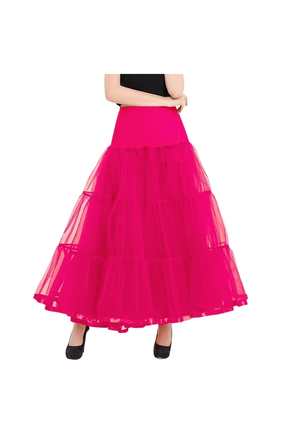 Women's Floor Length Petticoat Wedding Slips Crinoline Underskirt for Prom Evening Wedding Dress