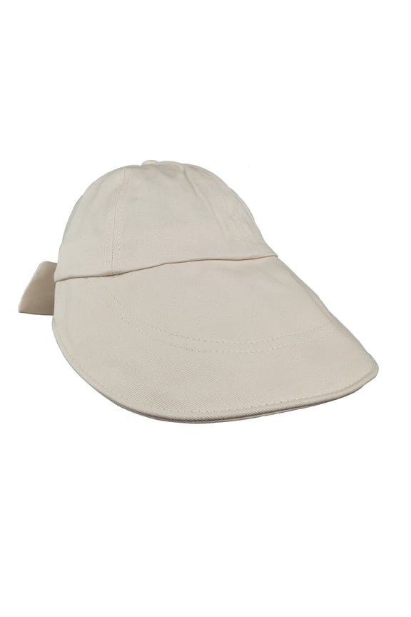 Women's Floppy Hats Bow Soft Foldable Large Sun Brim-Beige