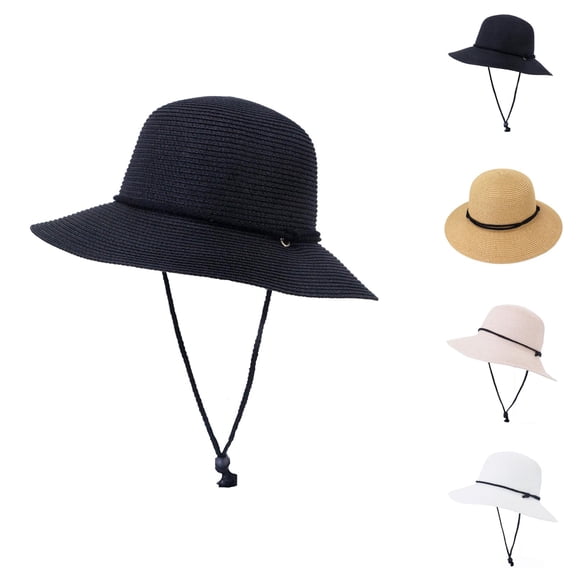 Women's Floppy Sun Hat – UV Protection, Wide Brim Straw Beach Hat for Travel, Vacation, Pool, and Outdoor Adventures – Packable, Lightweight, Stylish, Ideal for Sun Protection and Hiking