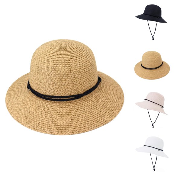 Women's Floppy Sun Hat – UV Protection, Wide Brim Straw Beach Hat for Travel, Vacation, Pool, and Outdoor Adventures – Packable, Lightweight, Stylish, Ideal for Sun Protection and Hiking