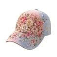 thumbnail image 1 of Women's Floral Bird Print Baseball Cap - Lightweight Adjustable Outdoor Sun Hat, Breathable Summer Garden Cap, 1 of 8