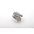 thumbnail image 1 of Women's Floral Cluster Diamond Ring 2.2 Ct Simulated Diamond 14K White Gold Over, 1 of 2