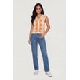 thumbnail image 1 of Women's Floral Crochet Button Front Vest, 1 of 4