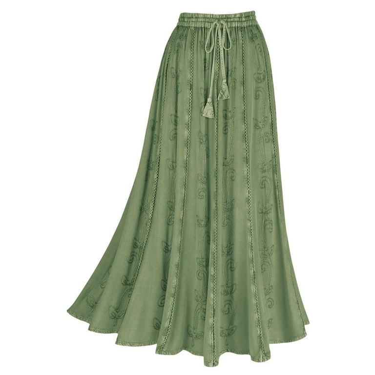 Green maxi skirt 48 online
