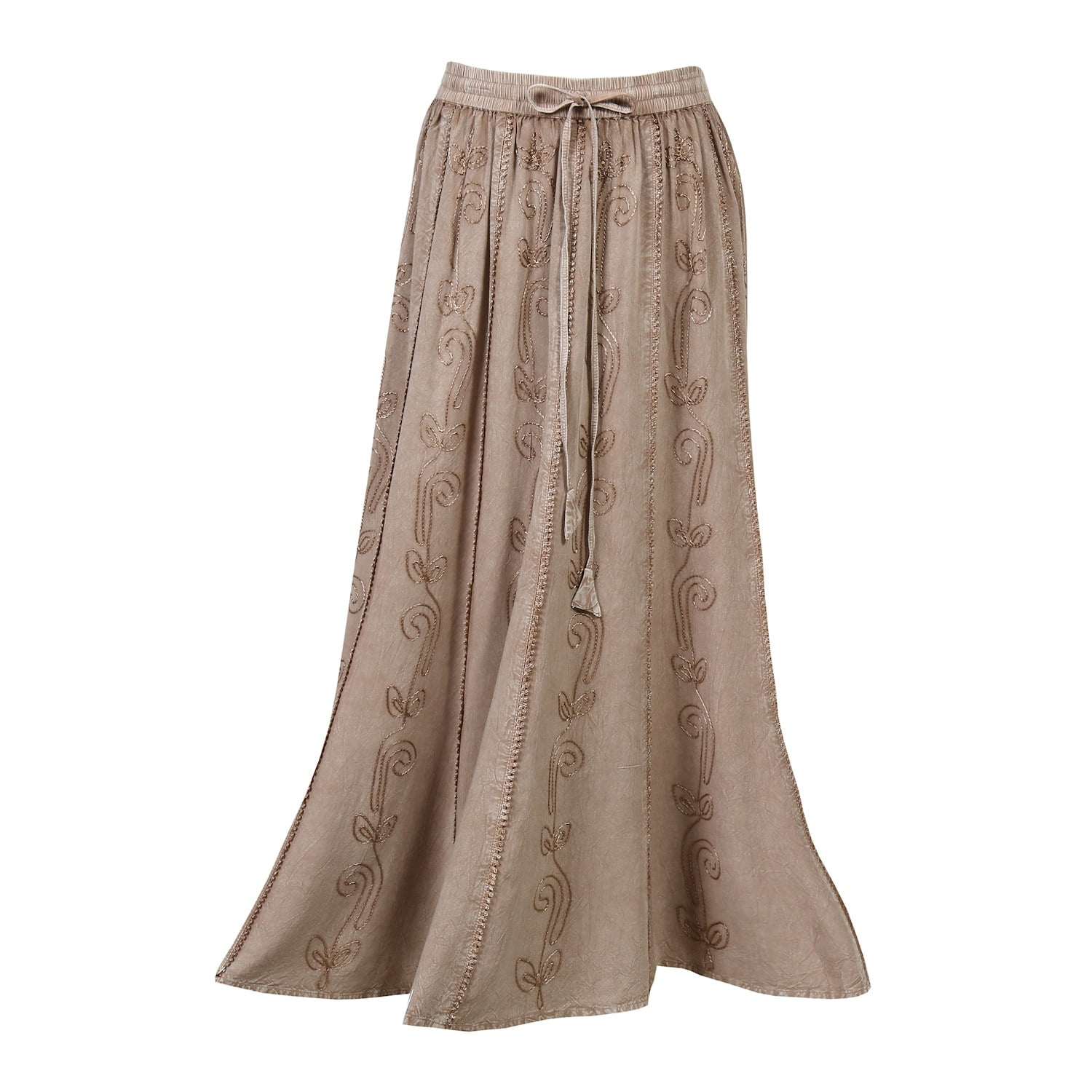 Drawstring peasant maxi clearance skirt