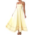 thumbnail image 1 of Women's Floral Embroidered Spaghetti Strap Maxi Dress 100% Polyester Lightweight Summer Gown for Casual Wear Everyday, 1 of 14