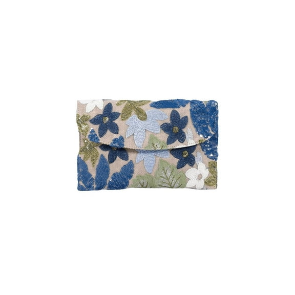 Women's Floral Embroidery Sequin Evening Clutch Bags Party Purses Beaded Evening Bag for Formal