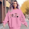 thumbnail image 1 of Women's Floral Fashion Loose Hoodie Sweatshirt - Stylish and Comfortable Casual Top for Everyday Wear, 1 of 4