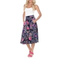 thumbnail image 1 of Women's Floral Flared Midi Skirt, 1 of 5