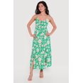 thumbnail image 1 of Women's Floral Front Slit Keyhole Detail Midi Dress, 1 of 3