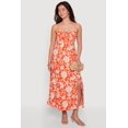 thumbnail image 1 of Women's Floral Front Slit Keyhole Detail Midi Dress, 1 of 3