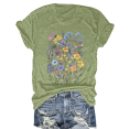 thumbnail image 1 of Women's Floral Graphic Loose Tees Boho Wildflower T-Shirt Short Sleeve Casual Tops, 1 of 7