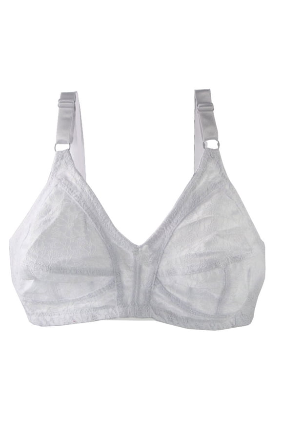 Women's Floral Lace Bra Plus Size Firm Hold Non Wired Non Padded Full Coverage Minimizer