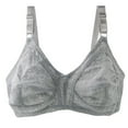thumbnail image 1 of Women's Floral Lace Bra Plus Size Firm Hold Non Wired Non Padded Full Coverage Minimizer, 1 of 2