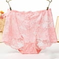 thumbnail image 1 of Women's Floral Lace High Waist Panties Full Coverage Mesh Breathable Transparent Panties Soft Elastic Underwear Matching Underwear for Couples Womens Lace Panties Bikini Couples Matching Underwear, 1 of 4