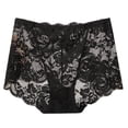 thumbnail image 1 of Women's Floral Lace High Waist Panties Full Coverage Underwear Soft Breathable Mesh Comfortable Stretchable Everyday Wear, 1 of 3