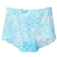 thumbnail image 1 of Women's Floral Lace High Waist Panties Full Coverage Underwear Soft Breathable Mesh Comfortable Stretchable Everyday Wear, 1 of 3