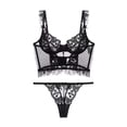 thumbnail image 1 of Women's Floral Lace Trim Underwire Bra Everyday Bra and Panty Set, 1 of 6