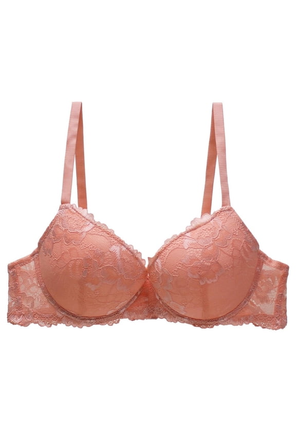 Women's Floral Lace Underwire push up Bra 34C