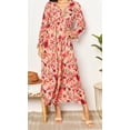 thumbnail image 1 of ZANKLEY Womens Casual Boho Floral Printed V Neck Long Sleeve Maxi Dress for Spring Summer Vacation, 1 of 9