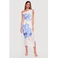 thumbnail image 1 of Women's Floral Mesh Sleeveless One Shoulder Dress, 1 of 3