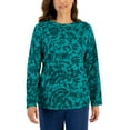 thumbnail image 1 of Women's Floral Microfleece Top Spruce Night XS, 1 of 1