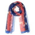 thumbnail image 1 of Women's Floral Multicolor Scarf, Lightweight Pattern Silk Satin 50s Sunscreen Head Wrap Scarves for Summer One Size Style-3-, 1 of 6