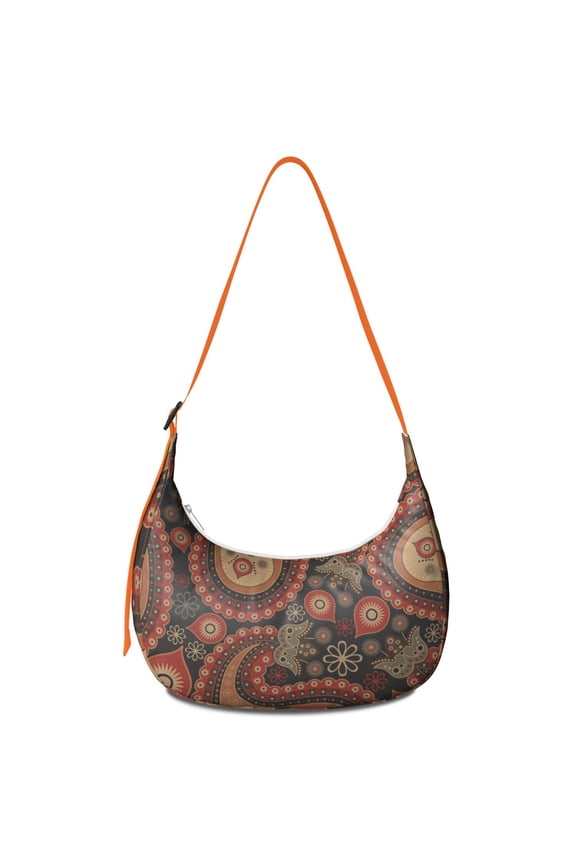 Women’s Floral Paisley Shoulder Bag – Boho Vintage Ethnic Retro Abstract Crossbody Purse Featuring Decorative Mandala Inspired Patterns, Lightweight Durable Tote