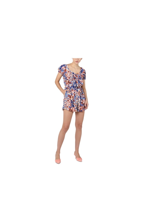 Women's Floral-Print Cotton Romper Bollywood L