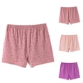 thumbnail image 1 of Women's Floral Print Sleep Shorts with Soft Cotton Blend and Relaxed Fit Design, Plus Size Ultra-Soft Boxers Comfy Elastic Waist Pajama Lounge Shorts Light Purple XXL, 1 of 3