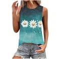 thumbnail image 1 of Women's Floral Print Sleeveless Casual Tunic Blouse - Loose Fit Crewneck Tank Top for Plus Size - Trendy Summer 2025 Basic Pullover, 1 of 7